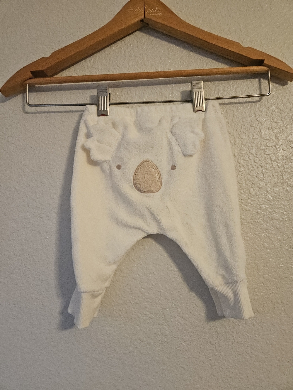 carters white bear pants, 0 - 3 months